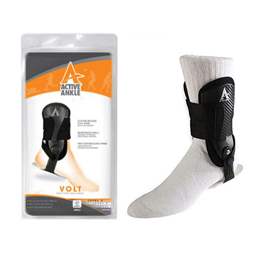 Active Ankle Volt Rigid Ankle Brace, Black, Small