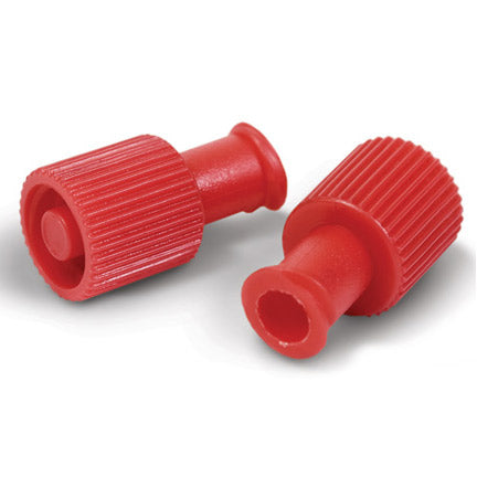 Red Syringe Locking Caps, Dual-Function