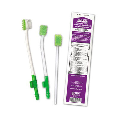 Untreated Suction Toothbrush with Suction Swab and Applicator