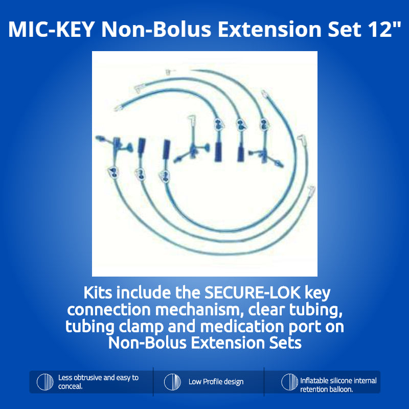 MIC-KEY Non-Bolus Extension Set 12", DEHP-free