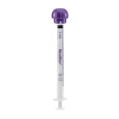 NeoConnect Oral/Enteral Syringe with ENFit Connector, Purple, 1 mL