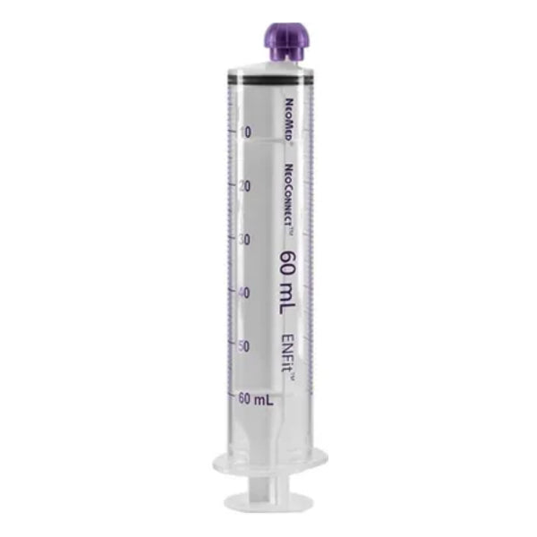 NeoConnect Oral/Enteral Syringe with ENFit Connector, Purple, 60 mL