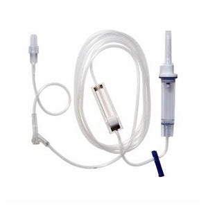 Basic IV Administration Set with Non-Vented Injection Site, 15 drops/mL Drip Rate