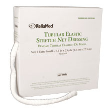 ReliaMed Tubular Elastic Stretch Net Dressing, X-Small 5-3/8" x 25 yds. (Finger, Toe and Wrist)