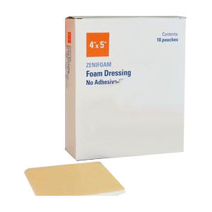 ZeniFoam Polyurethane Foam Dressing, 4" x 4"