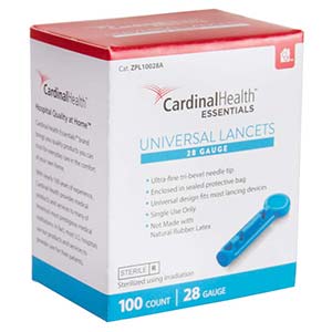 Cardinal Health Essentials Universal Lancet 28G (100 count)