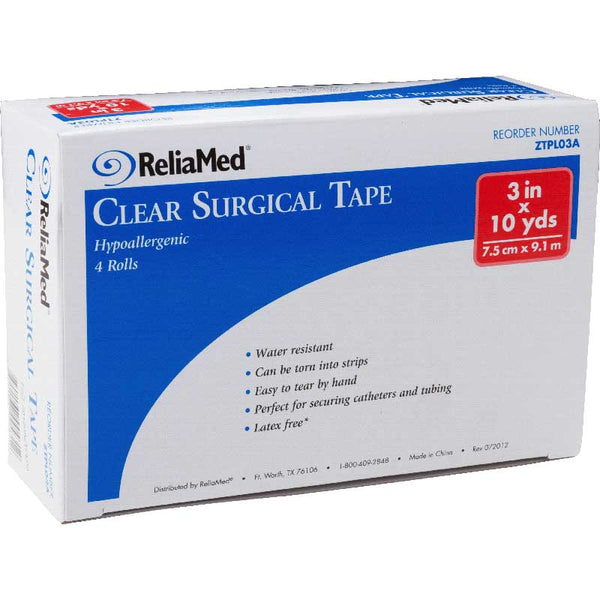 Cardinal Health Essentials Clear Surgical Tape 3" x 10 yds.