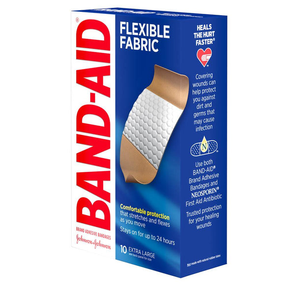 J & J Band-Aid First Aid Flexible Fabric Bandage XL 10 ct