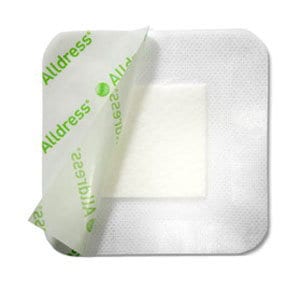 Alldress Absorbent Film Composite Dressing 6" x 6", 4" x 4" Pad Size