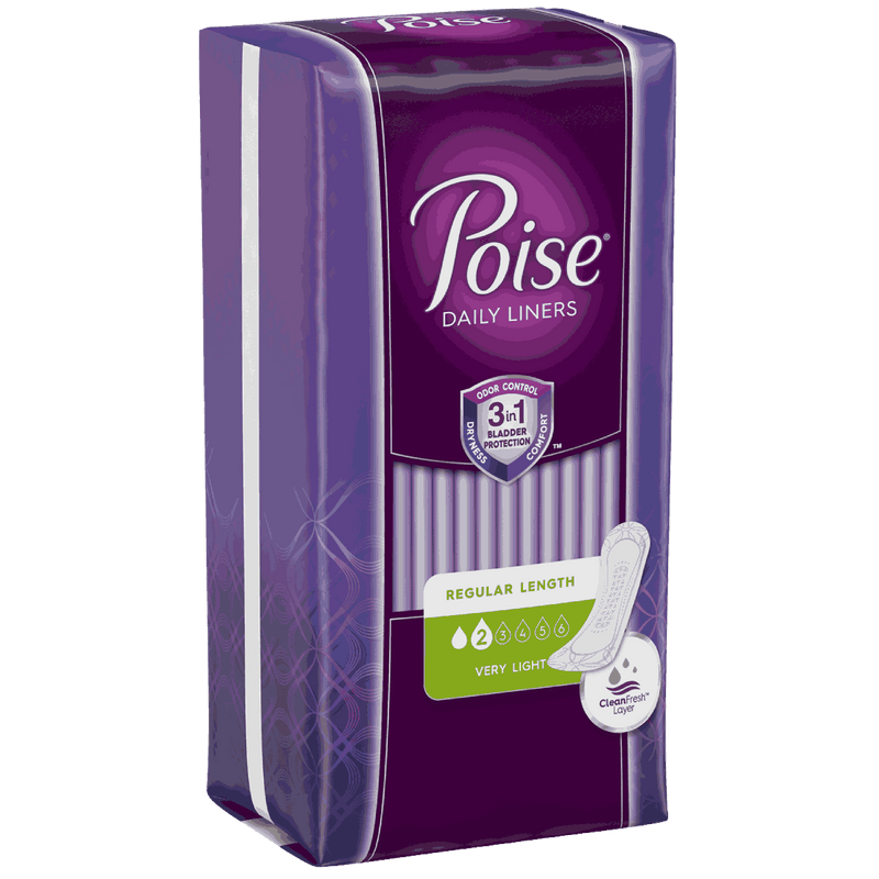 Poise Pantiliners Very Light 8-1/2" Long