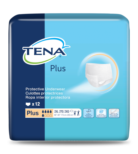 TENA Plus Protective Underwear, 2XL, 68" - 80"