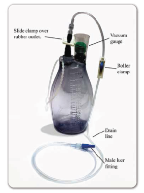 Vacuum Bottle with Drainage Line, 1000mL