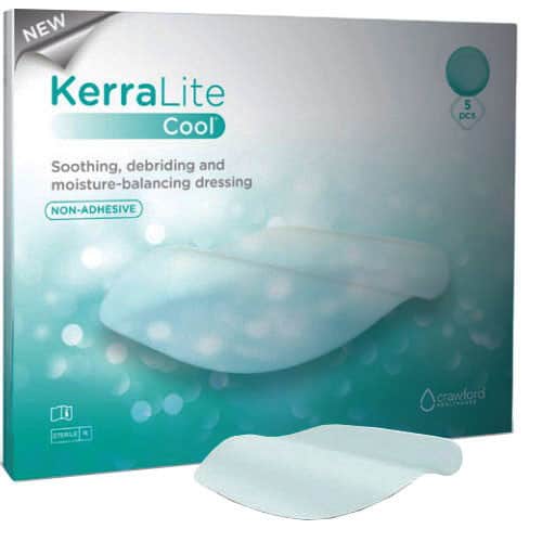 KeraLite Cool Non-Adhesive Hydrogel Sheet Cover Dressing Combination, 2.4" x 2.4"