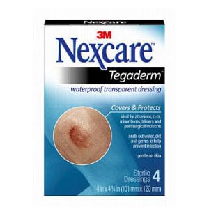 Nexcare Tegaderm Transparent Dressing 4" x 4-3/4"