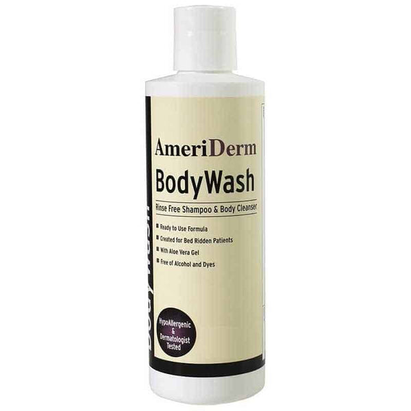 BodyWash Rinse-Free Shampoo and Body Cleanser, 8 oz.