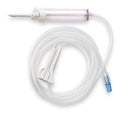 Administration Set with Universal Spike Drip Chamber 84", 11 mL Priming Volume, Roller Clamp and Rotating Male Luer Lock
