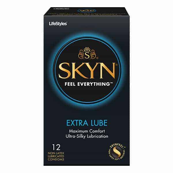 Lifestyles SKYN Extra Lubricated Polyisoprene Condoms, 12 Count