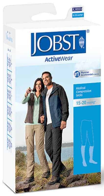 JOBST ActiveWear Knee-High Moderate Compression Socks Large, Black