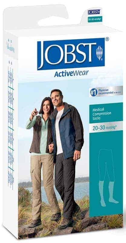 JOBST ActiveWear Knee-High Firm Compression Socks Large, Black