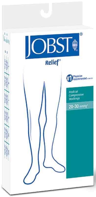 Relief Knee-Hi 20-30 Compression, Large, Black, Closed Toe