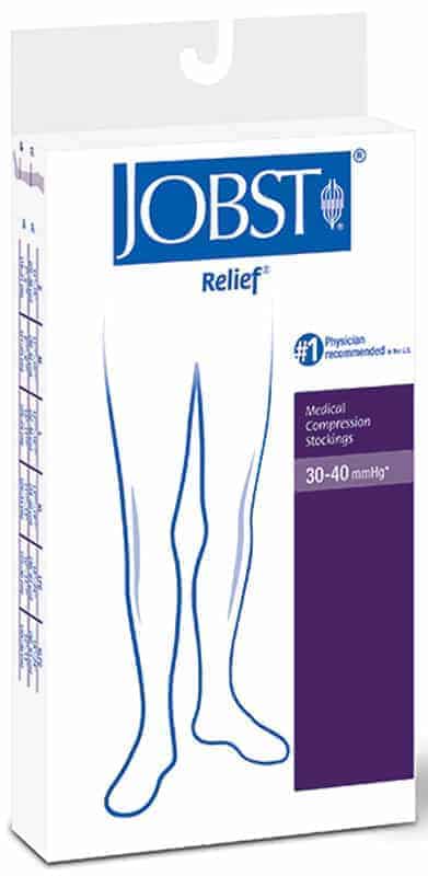 Relief Knee-High Firm Compression Stockings Large, Black