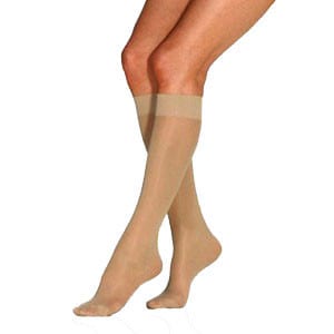 UltraSheer Women's Knee-High Moderate Compression Stockings X-Large Full Calf, Natural