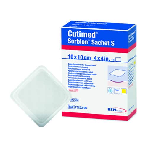 Cutimed Sorbion Sachet S Dressing, 4" x 4"