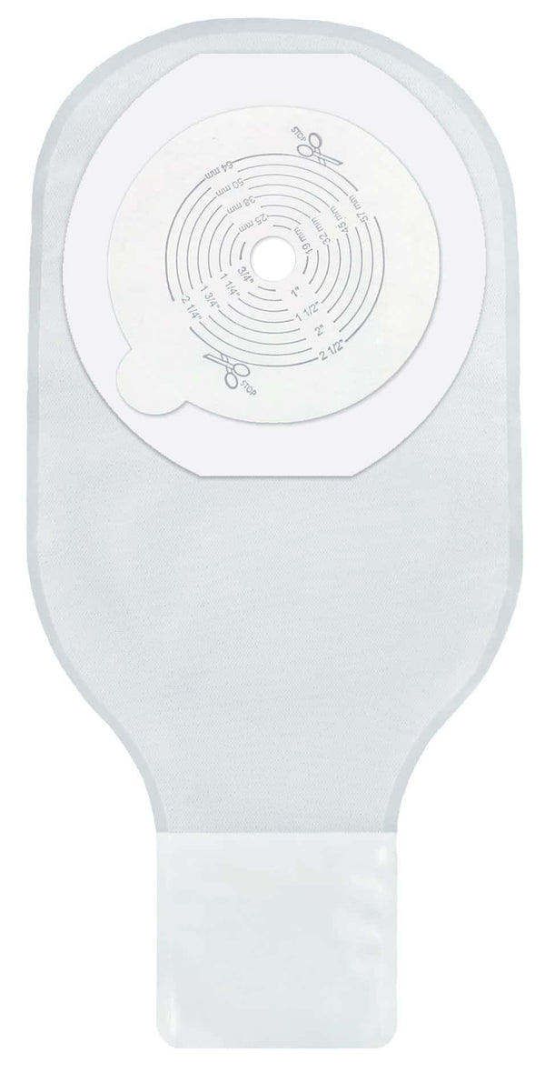 Securi-T USA 12" 1-Piece Drainable Pouch Tape Collar Transparent Cut-to-Fit 1 Curved Tail Closure
