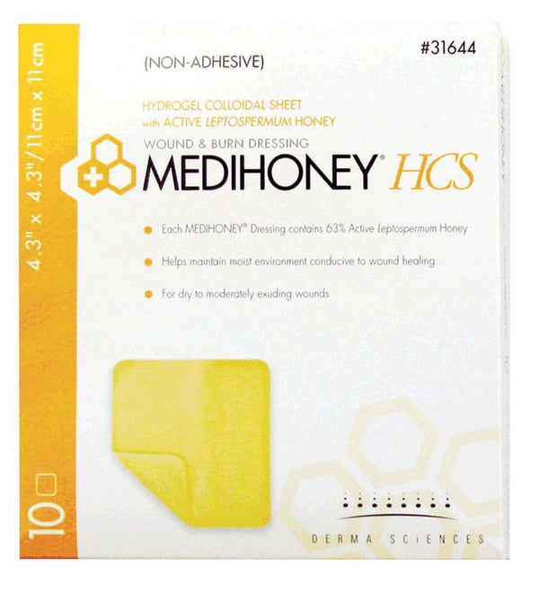 MEDIHONEY Non-Adhesive HCS Sheet 4.3" x 4.3"