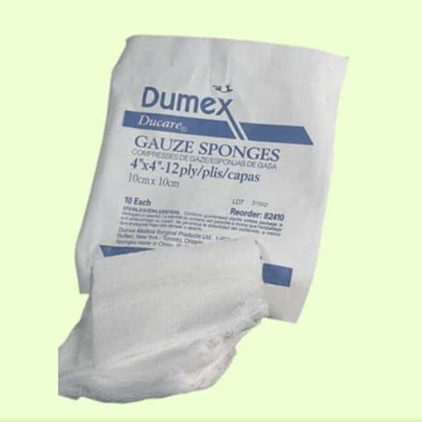 Ducare Non-Sterile Woven Gauze Sponge 4" x 4", 12-Ply