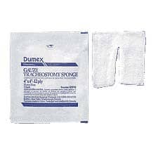 Woven Sterile Tracheostomy/Drain Sponge 4" x 4", 12-Ply