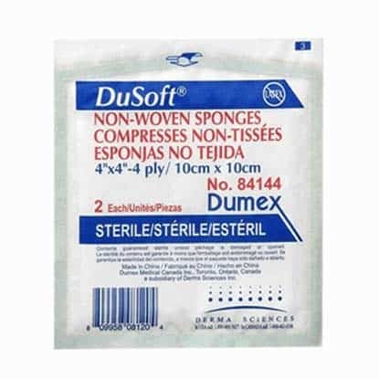 DuSoft Non-Sterile Non-Woven Sponge, 4" x 4", 4-Ply
