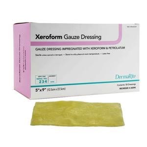 Xeroform Gauze Wound Dressing, 5" x 9"