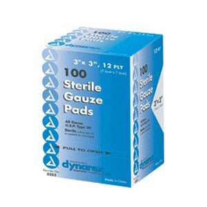 Sterile Gauze Pad 3" x 3", 12-Ply