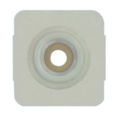 Securi-T USA Two-Piece Pre-Cut 1 1/8" Opening Extended Wear Convex Wafer with Flexible Tape Collar 5"x 5" 2 1/4" Flange