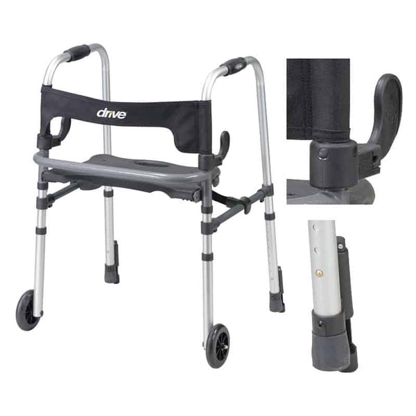 Clever Lite 2 Wheel Walker With 5" Casters, Adult