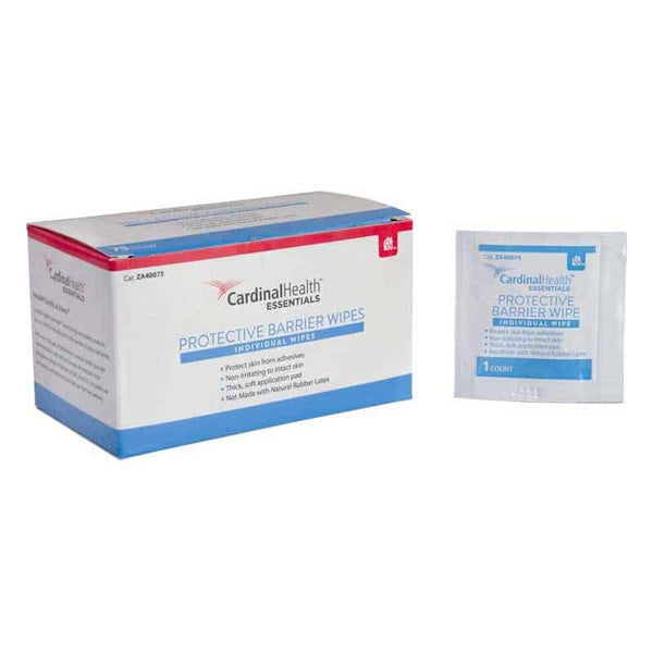 Cardinal Health Skin-Prep Protective Barrier Wipe 1-1/4" x 3" (75/Box)