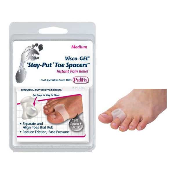 Visco-GEL Stay-Put Toe Spacers, Medium