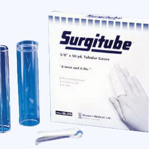 Surgitube Tubular Gauze Bandage, Size 1 Beige, 5/8" x 50 yds. (Small Fingers and Toes)