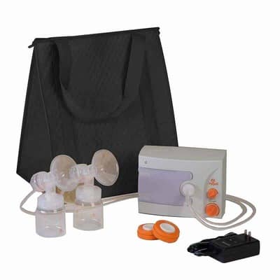 Hygeia Q Breast Pump with Deluxe Tote, Accessory Set and Power Supply