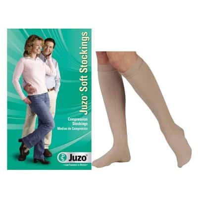 Juzo Soft Knee-High, 30-40, Regular, Full Foot, Beige, Size 1