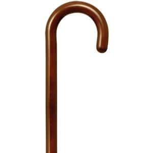 Tourist Handle Cane, Walnut Stain, 36" - 37"