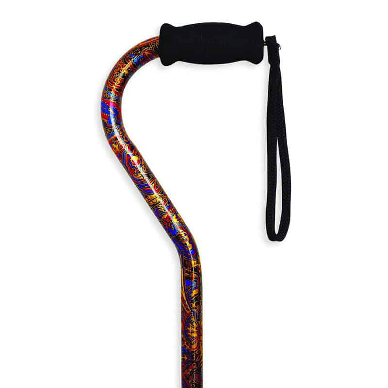 Offset Handle Cane, Paisley