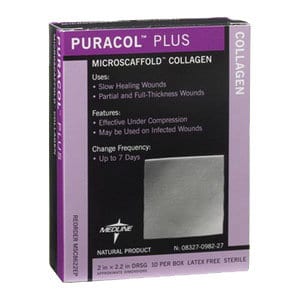 Puracol Collagen Dressing 4" x 4-1/4"