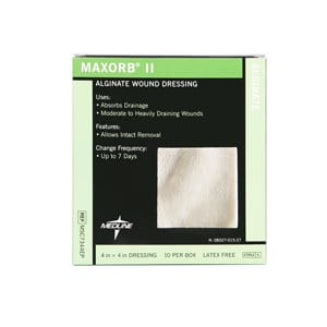 Maxorb II Calcium Alginate Dressing, 4" X 4"