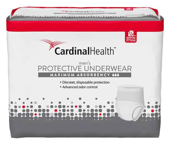 Cardinal Maximum Absorbency Protective Underwear for Men, Large/Extra Large, 45 - 58", 130 - 230 lbs REPLACES ZRPUM18