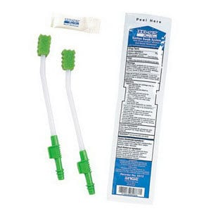 Single Use Suction Swab System with Perox-A-Mint Solution and Mouth Moisturizer
