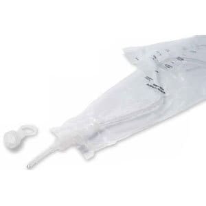 TOUCHLESS Plus Coude Unisex Vinyl Intermittent Catheter Kit 14 Fr 1100 mL