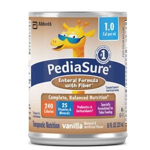 PediaSure 1.0 Cal Enteral Formula with Fiber, Vanilla 8 oz. Can