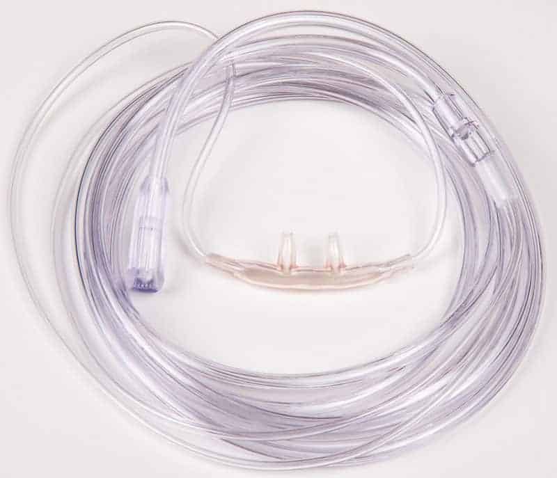 Adult Nasal Cannula Clear Lightweight with 7′ Tubing